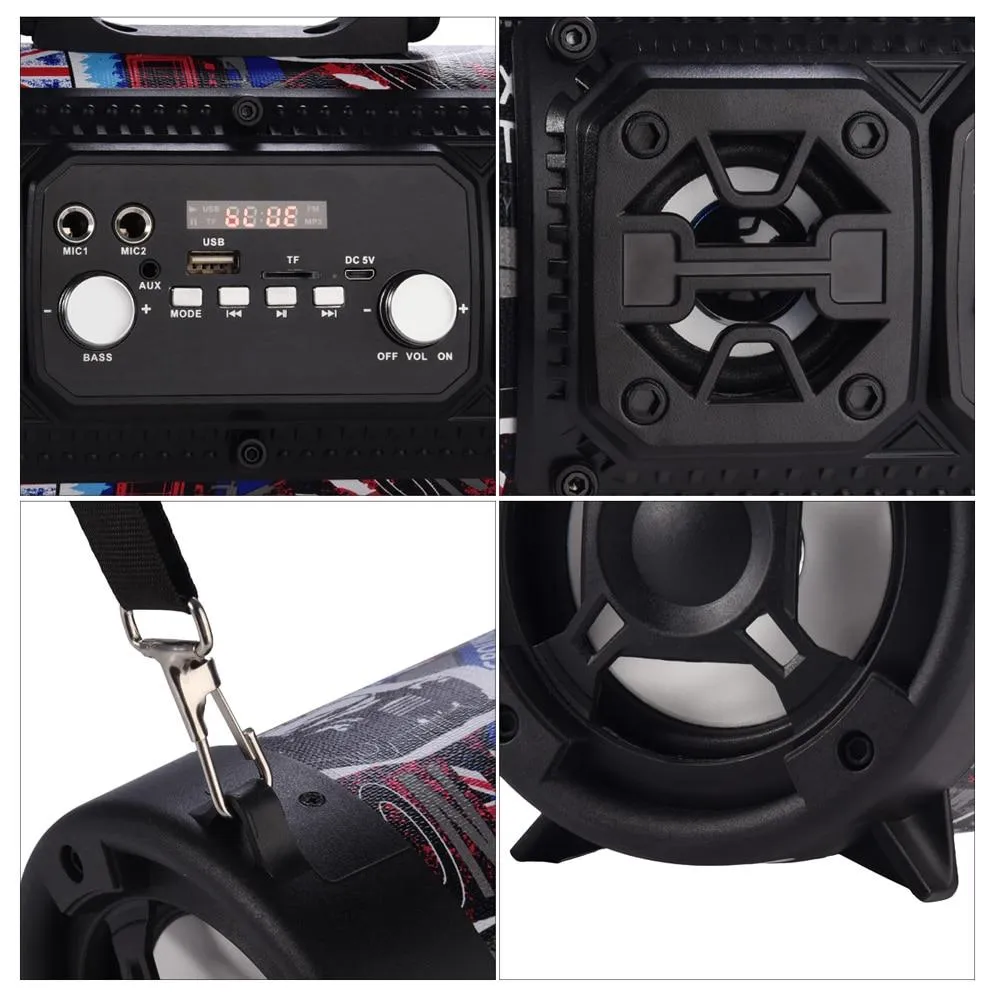 Wireless Bluetooth Waterproof Portable High-power Music Barrel Bluetooth Speaker