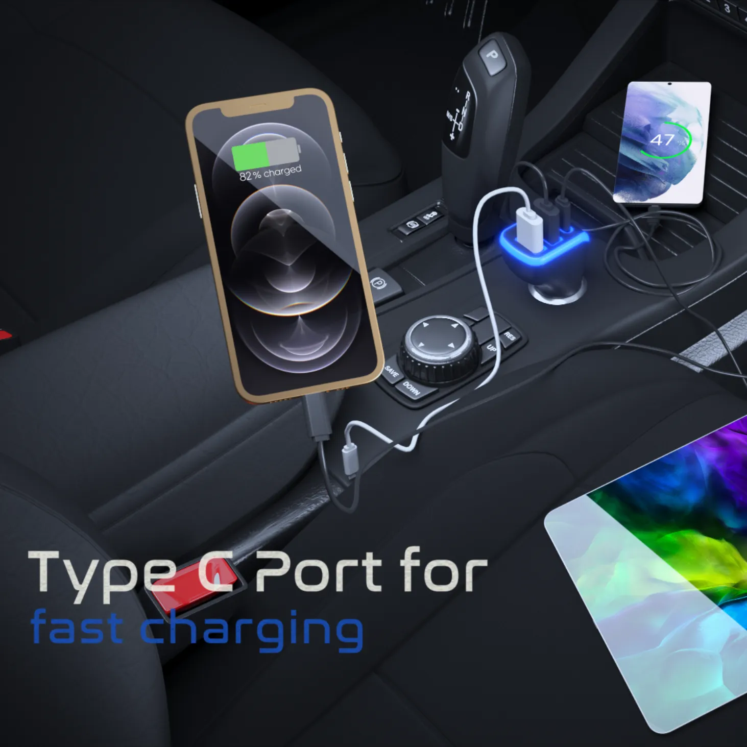 X3PD Compact & Fast Car Charger for 3 Devices 35W Total
