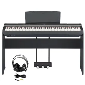Yamaha P125AB Digital Piano Bundle, Black
