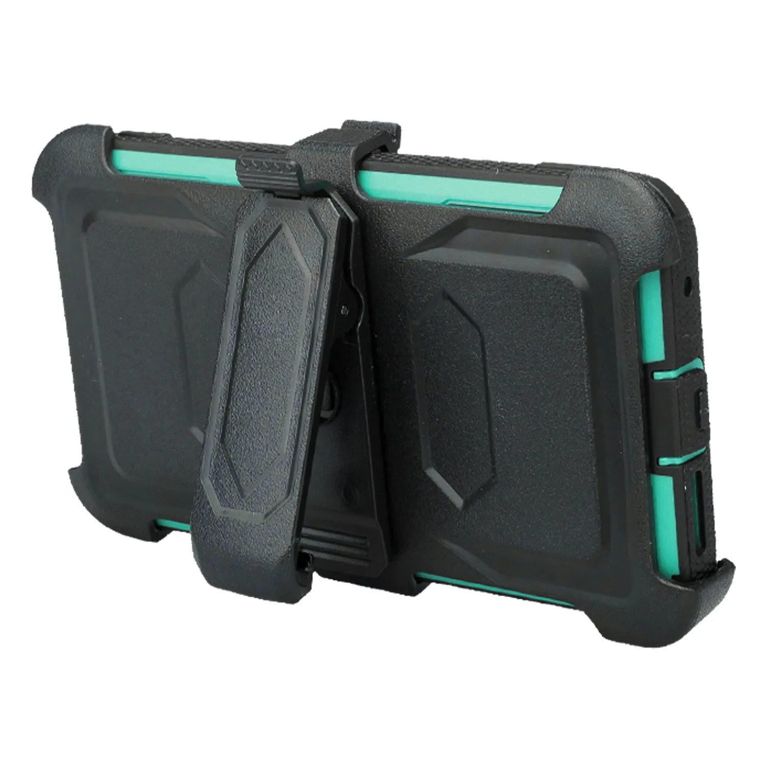 ZTE Blade X Case, ZTE Z965 Case, Triple Protection 3-1 w/ Built in Screen Protector Heavy Duty Holster Shell Combo Case Cover - Teal